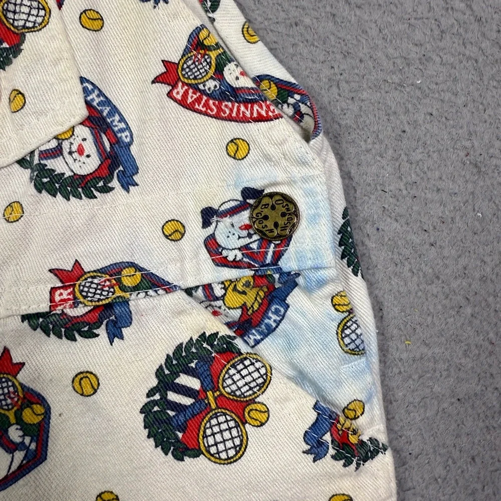 Kids Vintage OshKosh Baby B'Gosh Overalls AOP Tennis‎ Dog overalls Shortalls